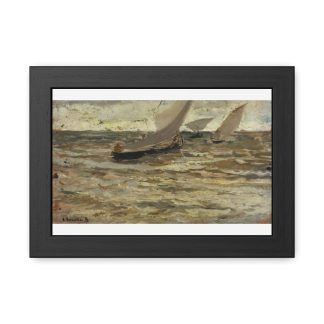 Boats on the Beach – Joaquín Sorolla | Framed Poster