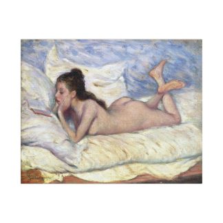 Reclining Nude on Bed – Federico Zandomeneghi | Canvas Print