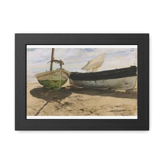 Beached Boats – Joaquín Sorolla | Framed Poster